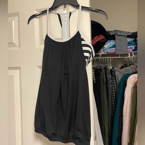 Black and white athletic top